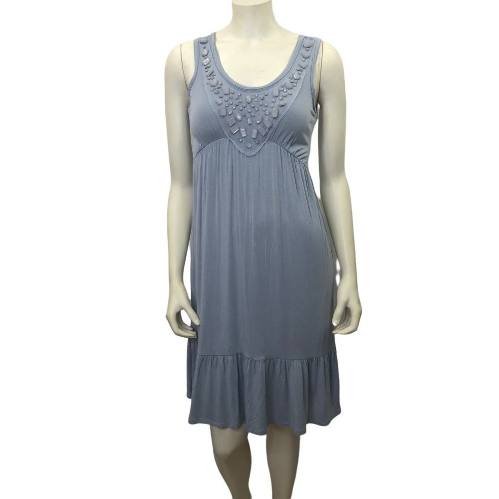 ECI NEW YORK‎ GRAY DRESS BEADS EMBELLISH SZ 2 NWT - Picture 2 of 6